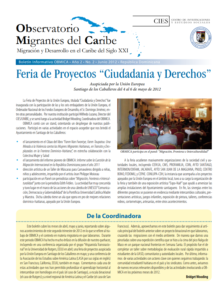 Portada de Boletín, Junio 2012