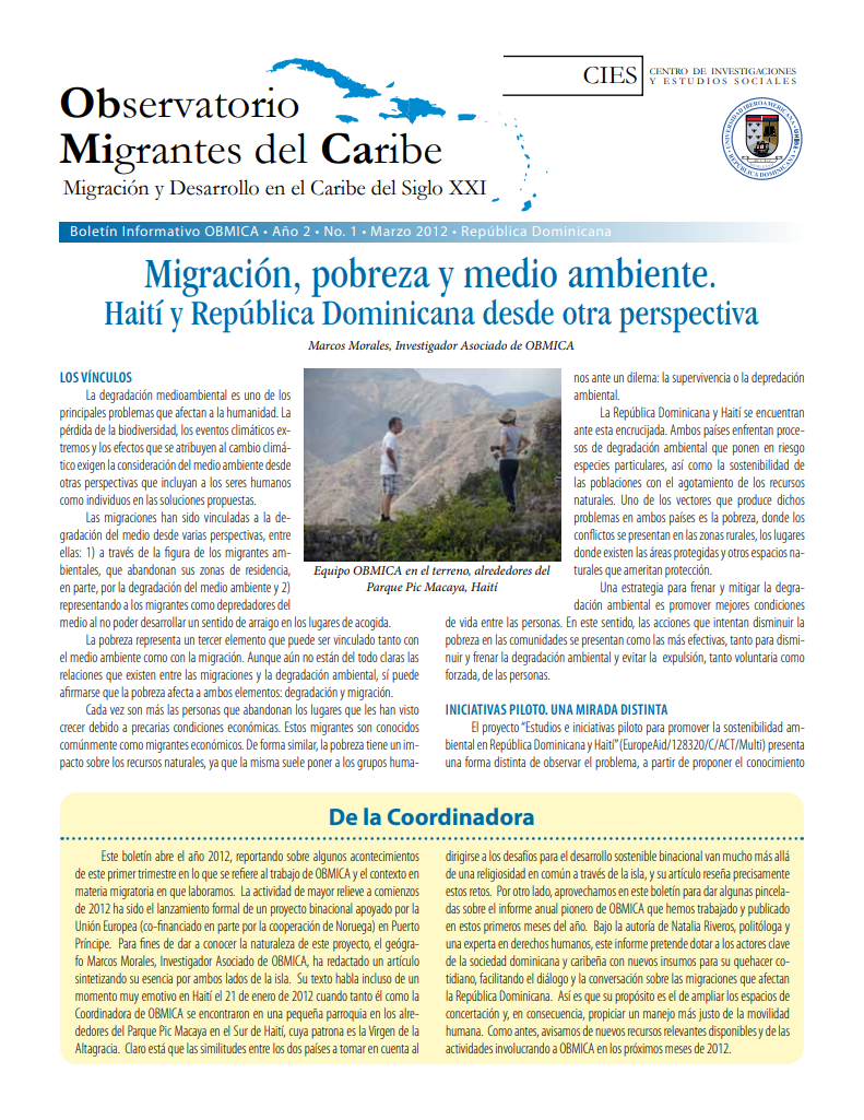 Portada de Boletín, Marzo 2012