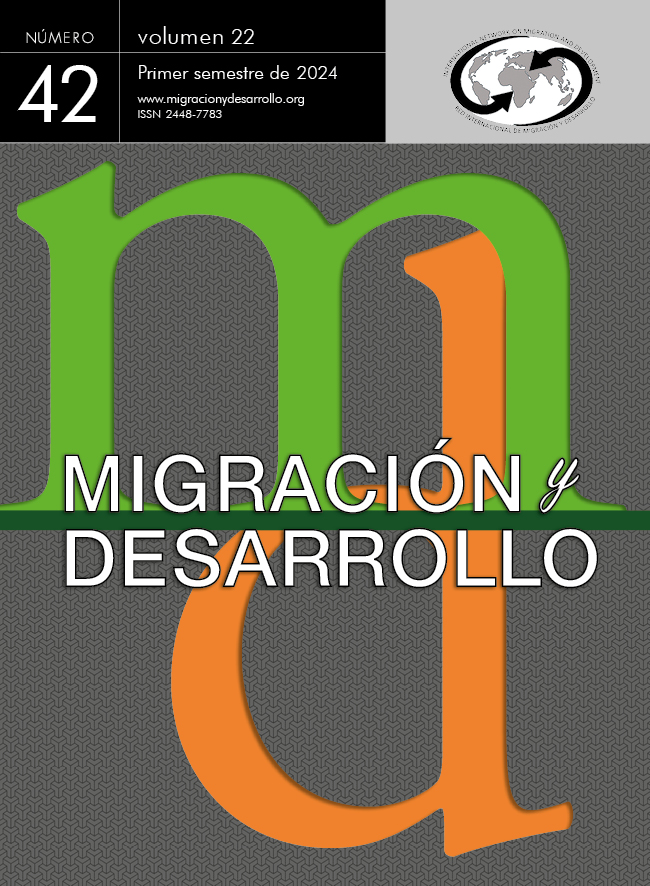 Portada de Impactos de la covid-19 en la población migrante haitiana y sus descendientes en la zona fronteriza de República Dominicana con Haití -Migración y Desarrollo, volumen 22, número 42