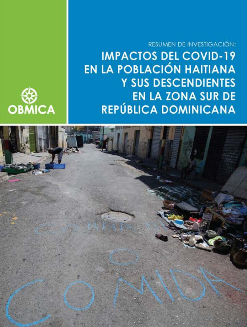 Portada de Impactos del COVID-19 en la población haitiana y sus descendientes en la zona sur de República Dominicana