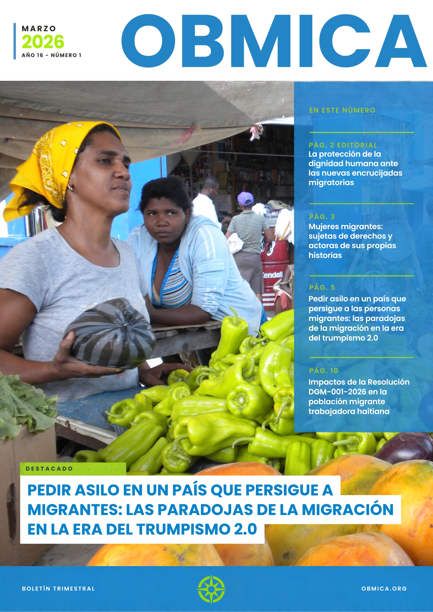 Portada de Boletín OBMICA - Marzo 2026